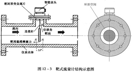 靶式煤氣流量計(jì)工作原理圖