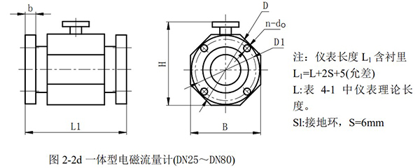 污水流量計(jì)外形尺寸圖2